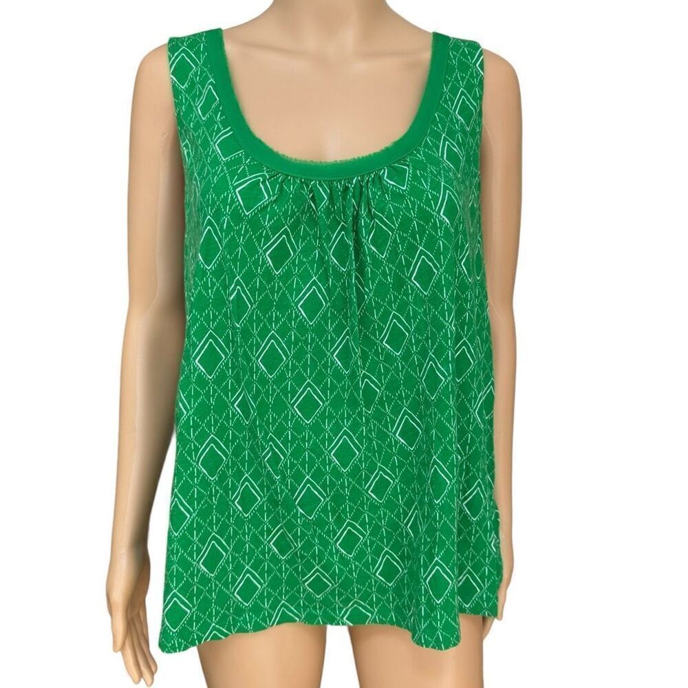 Anthropologie Akemi+Kin cotton Rosae diamond open tie back blouse size M